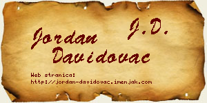 Jordan Davidovac vizit kartica